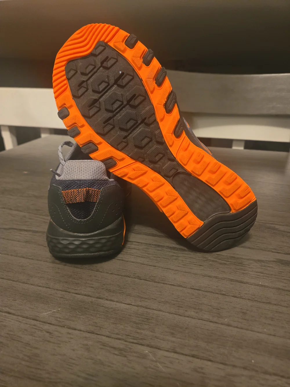 New Balance Men's Gray & Orange Athletic Sneakers